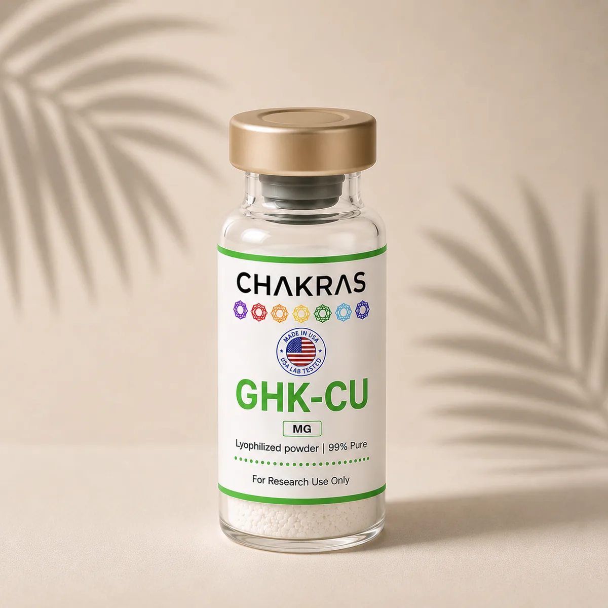 GHK-CU research peptide vial