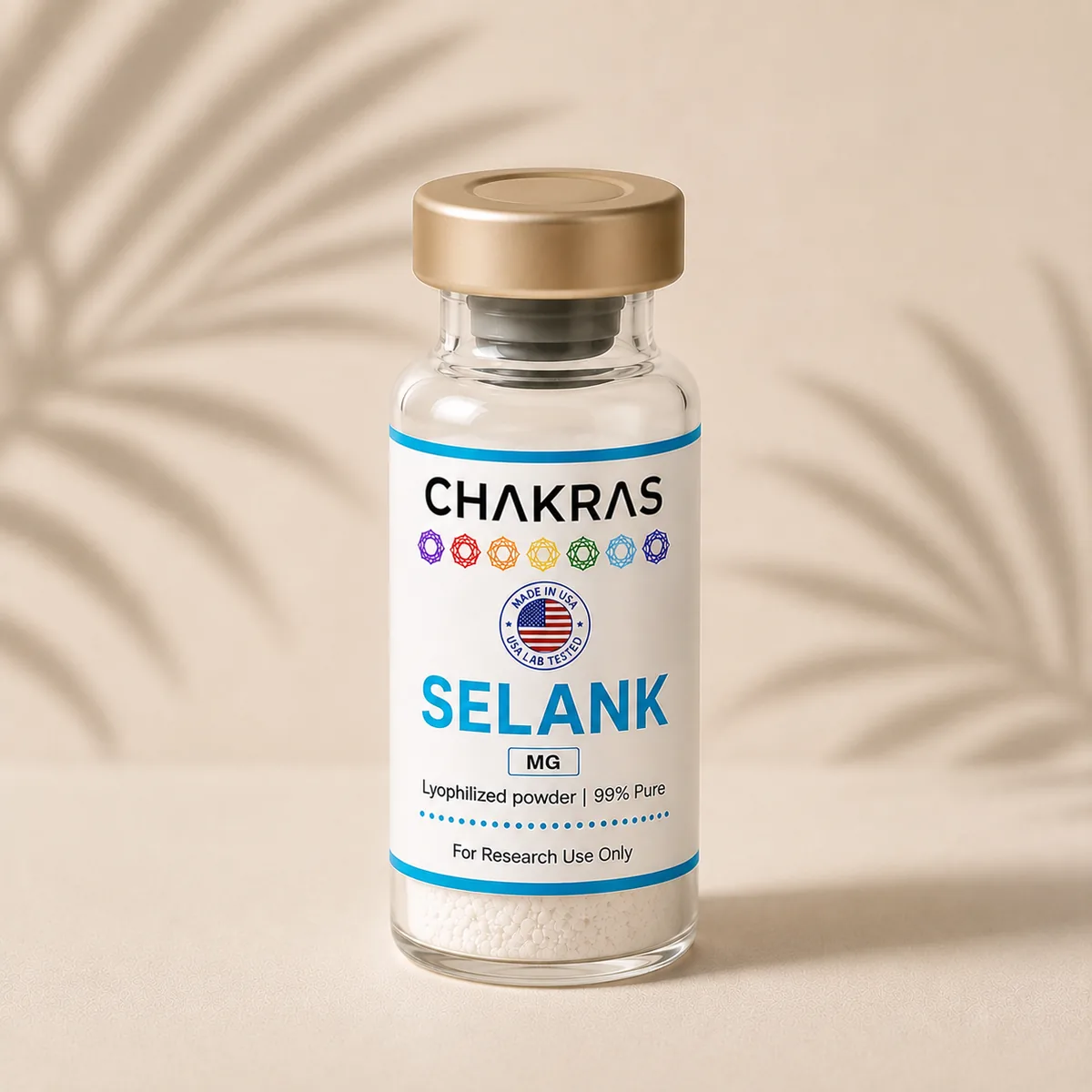 Selank research peptide vial